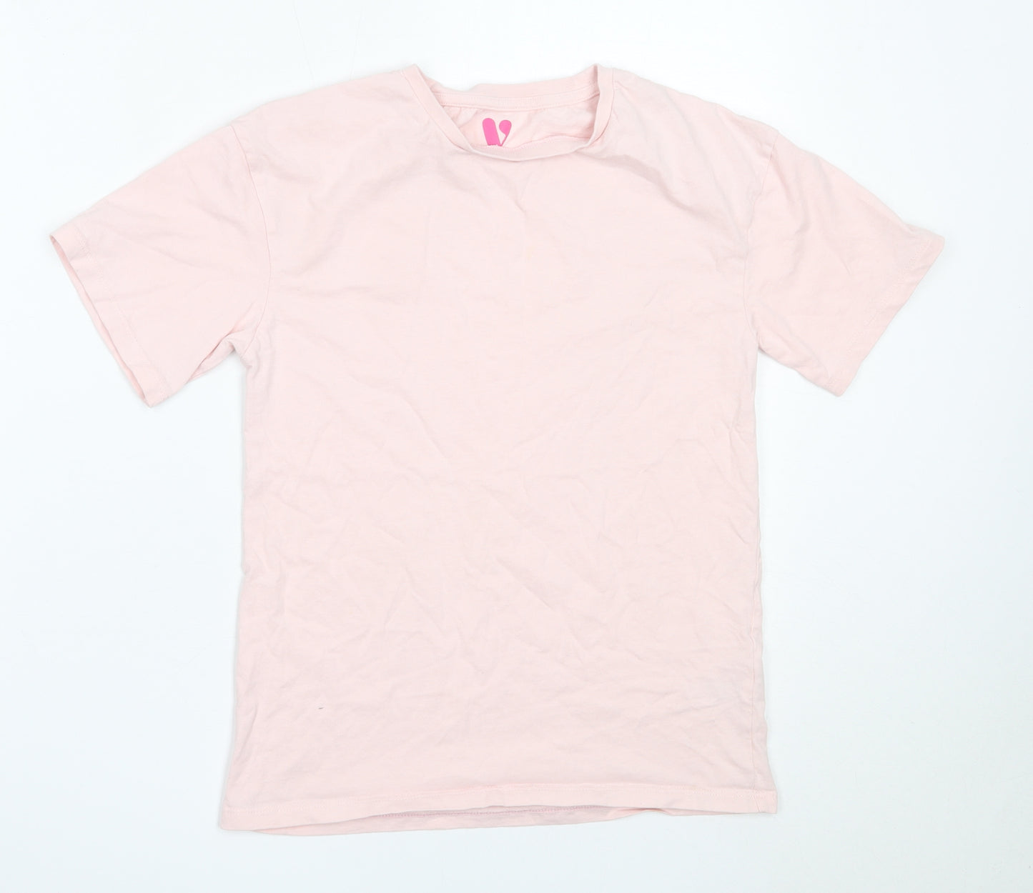 Very Girls Pink  Cotton Basic T-Shirt Size 11 Years Round Neck