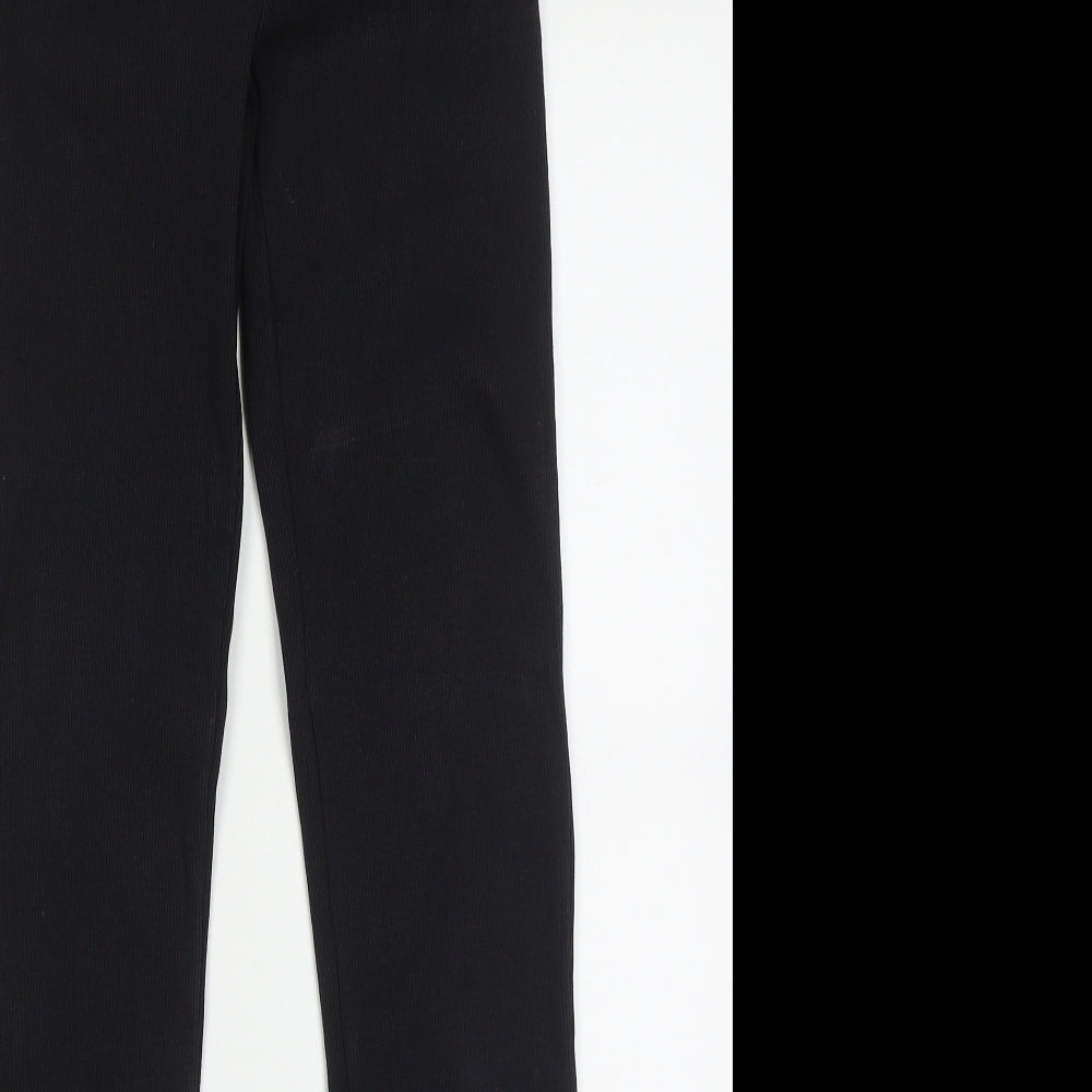 Zara Girls Black  Cotton Capri Trousers Size 13-14 Years  Regular Pullover