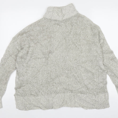 New Look Womens Beige High Neck  Acrylic Pullover Jumper Size M