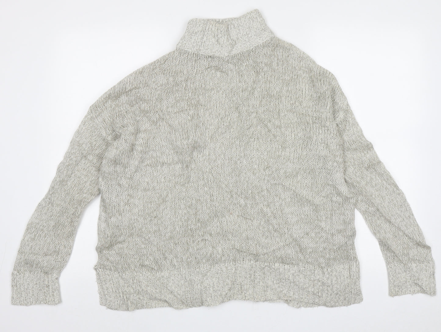 New Look Womens Beige High Neck  Acrylic Pullover Jumper Size M