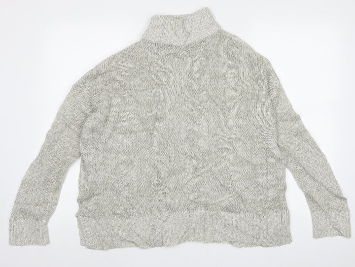 New Look Womens Beige High Neck  Acrylic Pullover Jumper Size M