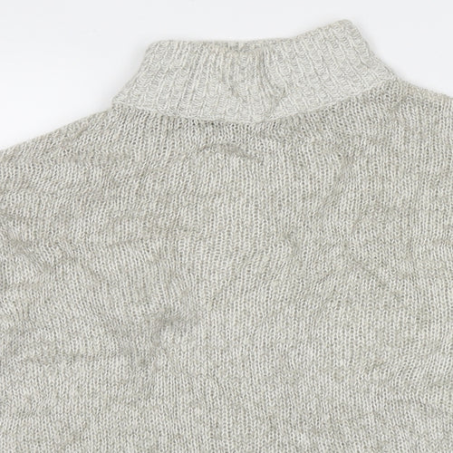 New Look Womens Beige High Neck  Acrylic Pullover Jumper Size M