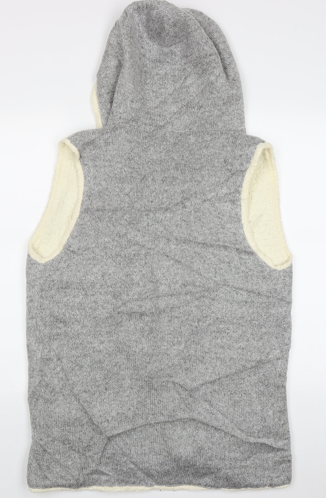 FOREVER 21 Womens Grey V-Neck  Acrylic Cardigan Jumper Size S