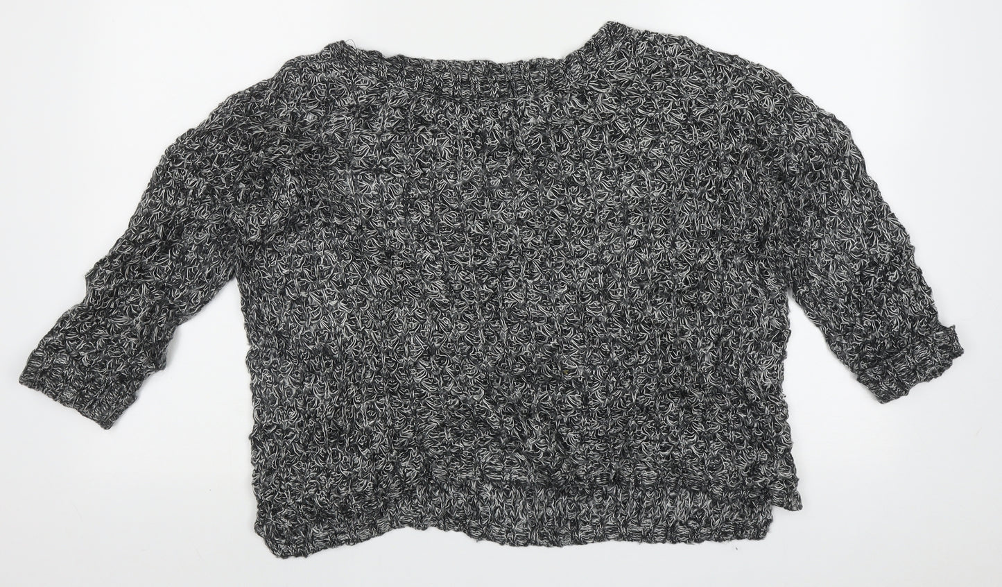 Atmosphere Womens Black Crew Neck  Acrylic Pullover Jumper Size 12