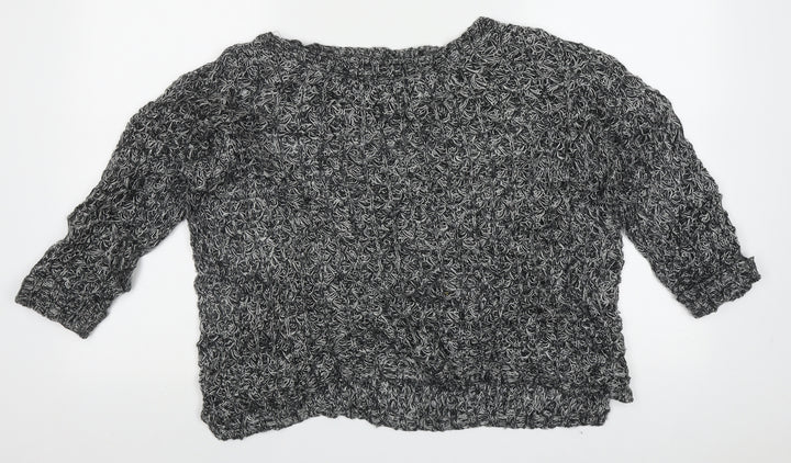 Atmosphere Womens Black Crew Neck  Acrylic Pullover Jumper Size 12