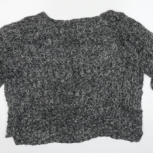 Atmosphere Womens Black Crew Neck  Acrylic Pullover Jumper Size 12
