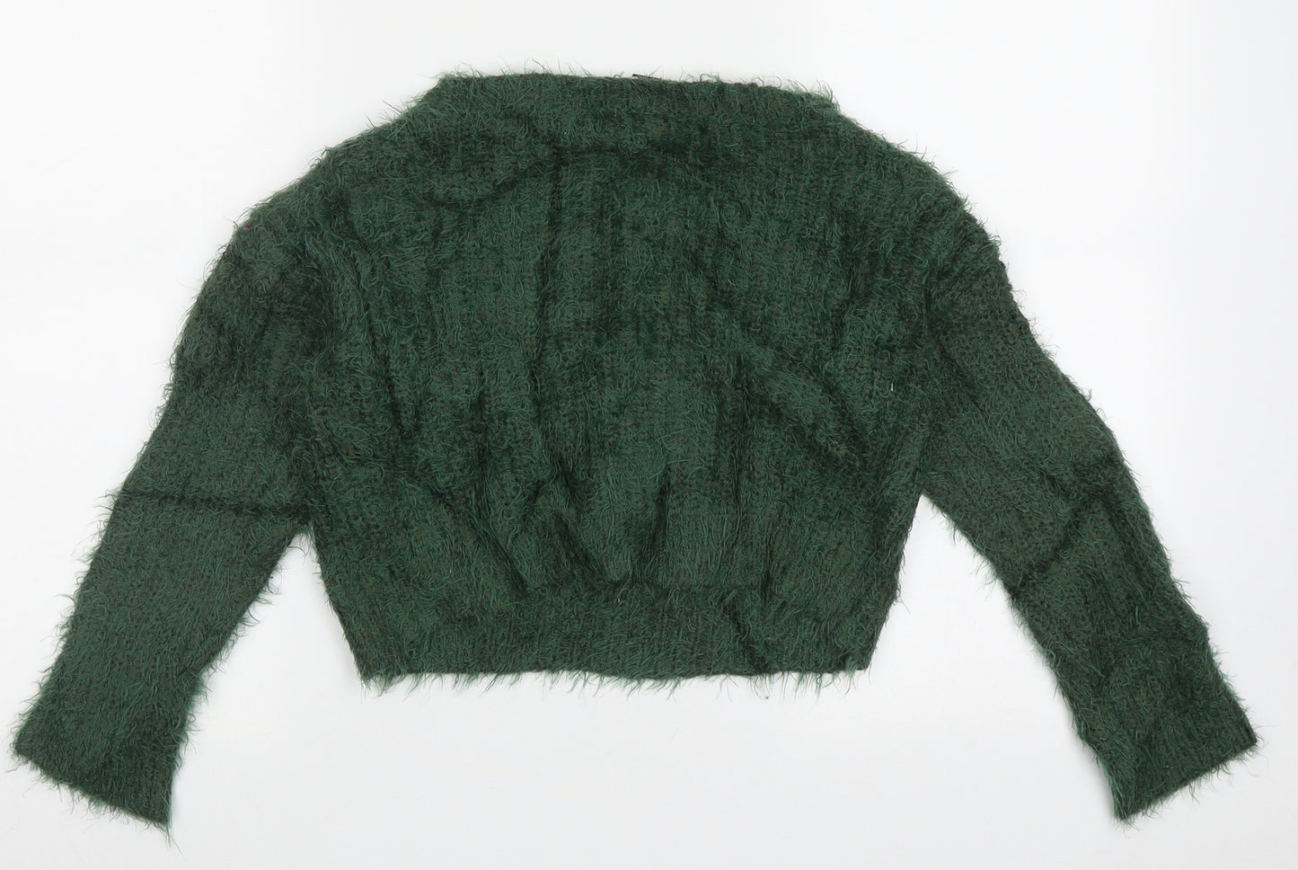 FOREVER 21 Womens Green Crew Neck  Acrylic Pullover Jumper Size S
