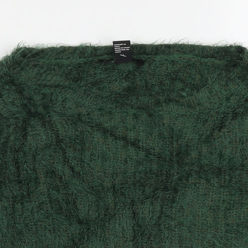 FOREVER 21 Womens Green Crew Neck  Acrylic Pullover Jumper Size S