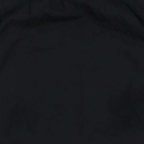 F&F Mens Black  Cotton  Button-Up Size 15 Collared Button