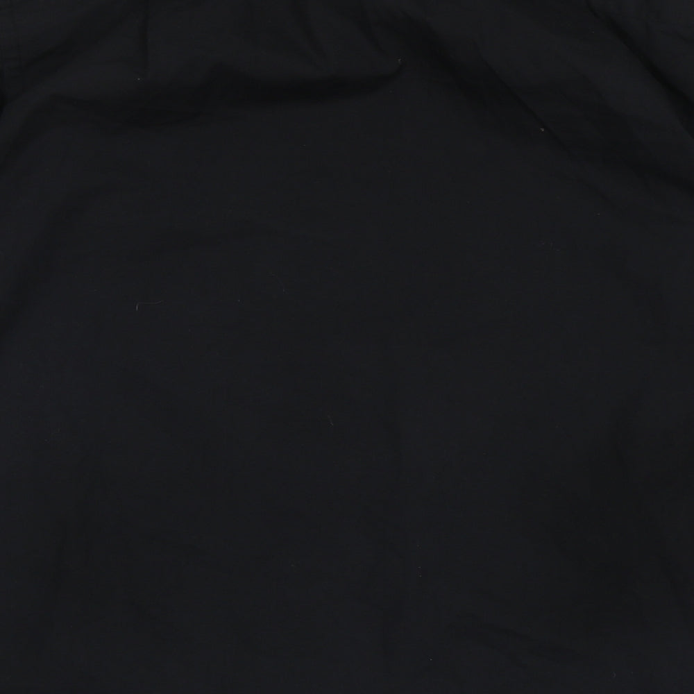 F&F Mens Black  Cotton  Button-Up Size 15 Collared Button
