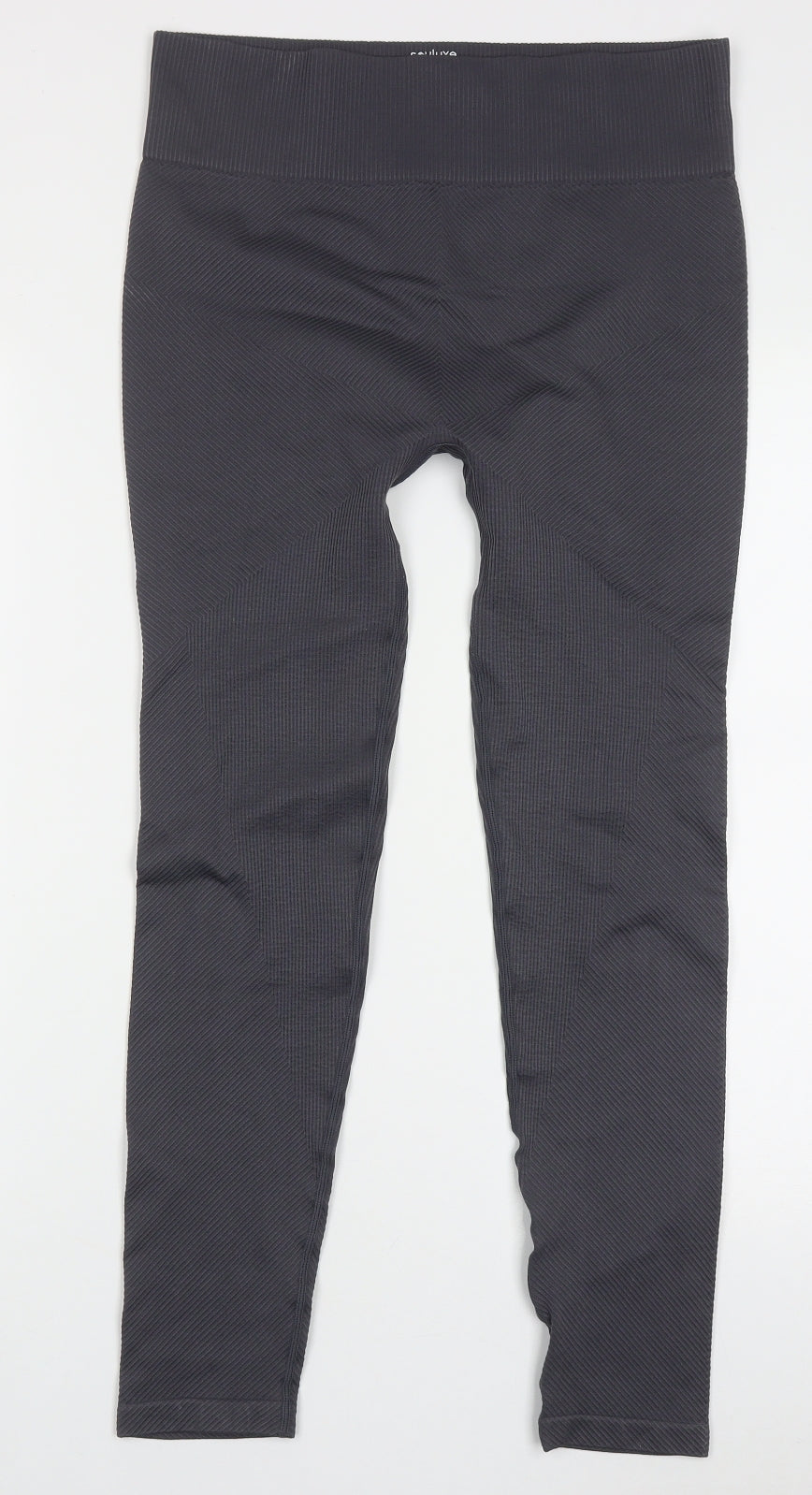 Soul Luxe Womens Grey  Nylon Capri Leggings Size L L28 in Regular Pullover
