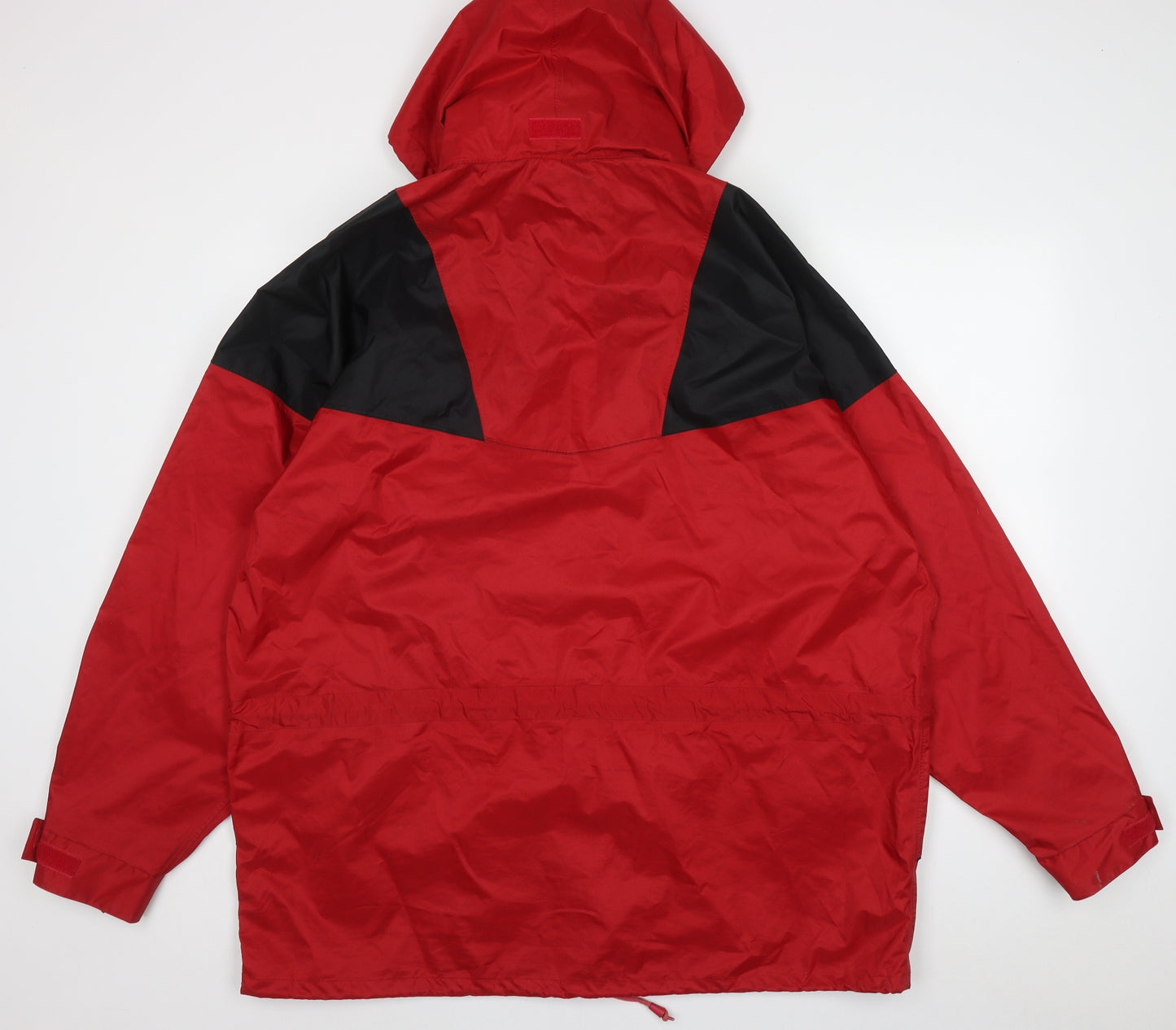 Outdoor Scene Mens Red   Overcoat Coat Size 2XL  Zip