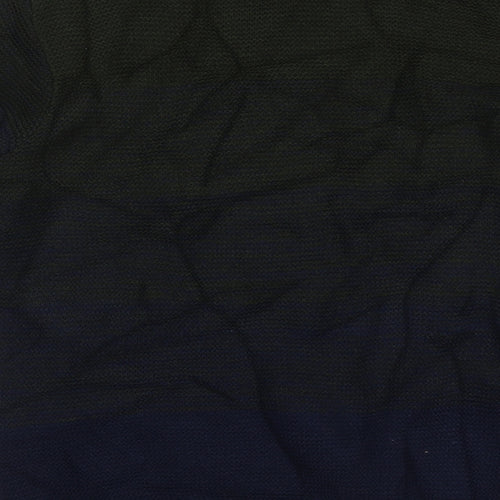 The British Jumper Company Mens Blue Crew Neck Geometric Cotton Pullover Jumper Size M