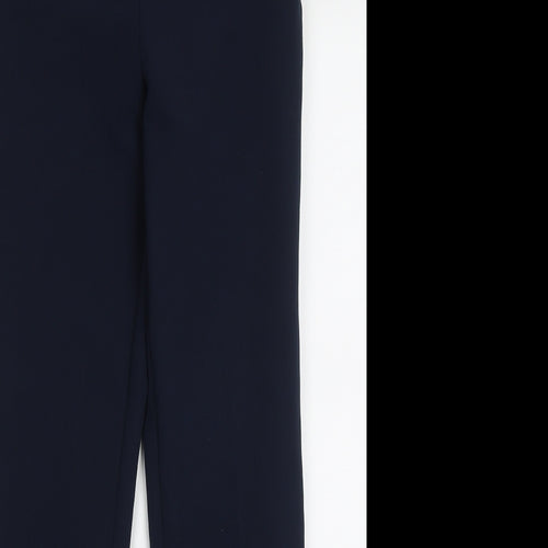 Autograph Womens Blue Striped Polyester Trousers  Size 8 L28 in Regular Hook & Eye