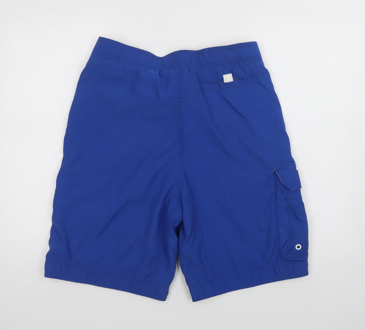 Abercrombie & Fitch Mens Blue  Polyester Cargo Shorts Size M L10 in Regular Drawstring