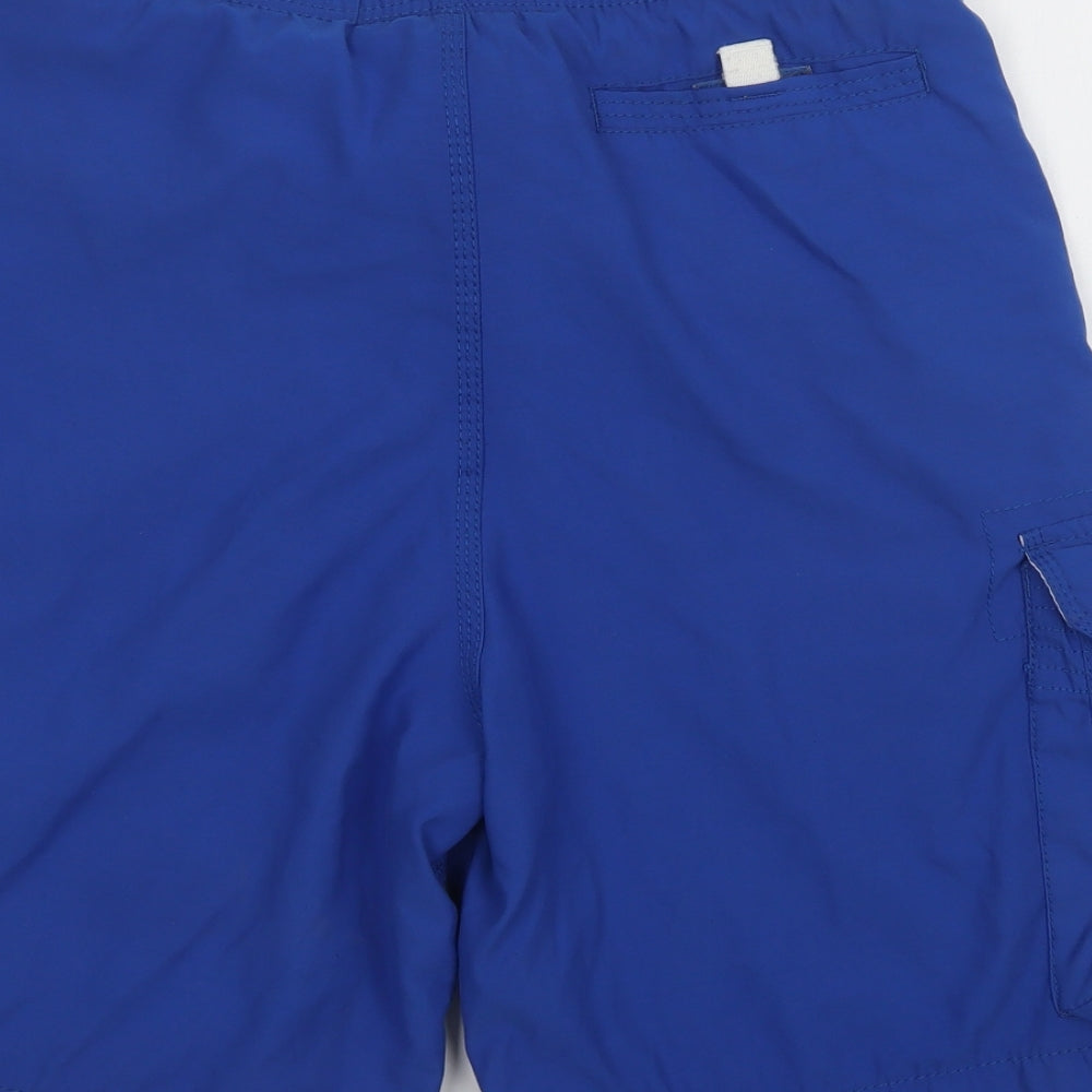 Abercrombie & Fitch Mens Blue  Polyester Cargo Shorts Size M L10 in Regular Drawstring