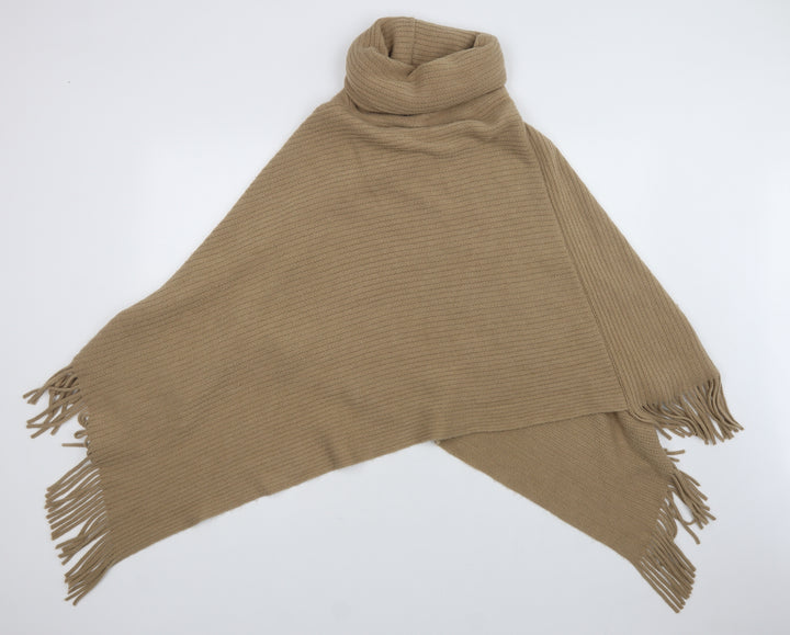 W Collection Womens Beige   Overcoat Poncho One Size