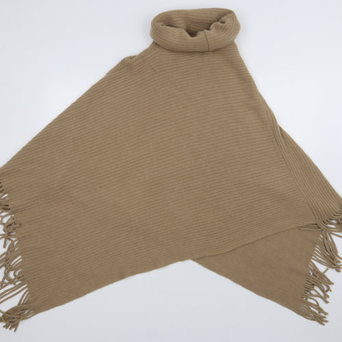 W Collection Womens Beige   Overcoat Poncho One Size