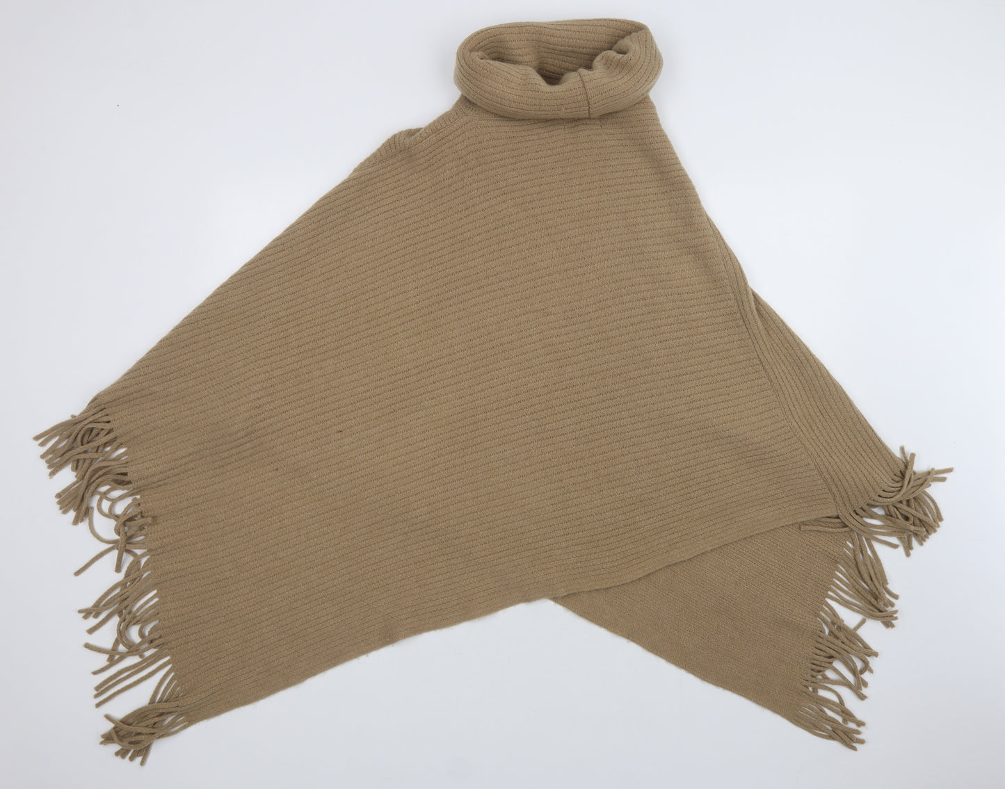 W Collection Womens Beige   Overcoat Poncho One Size
