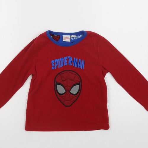 Primark Boys Red  Polyester  Pyjama Top Size 4-5 Years   - Spider-Man