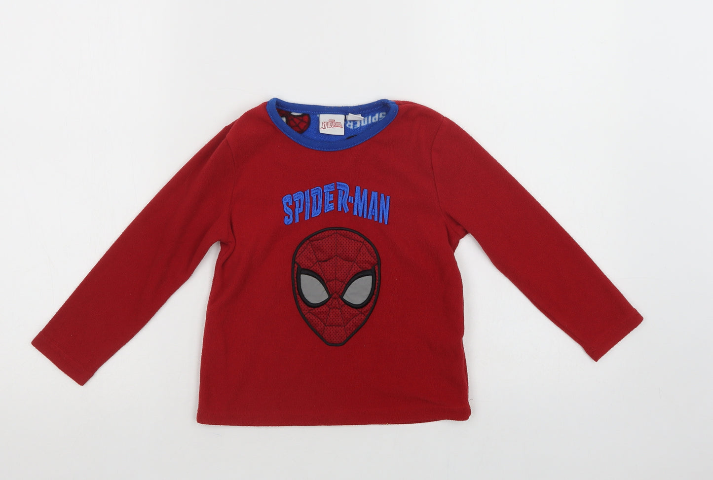 Primark Boys Red  Polyester  Pyjama Top Size 4-5 Years   - Spider-Man