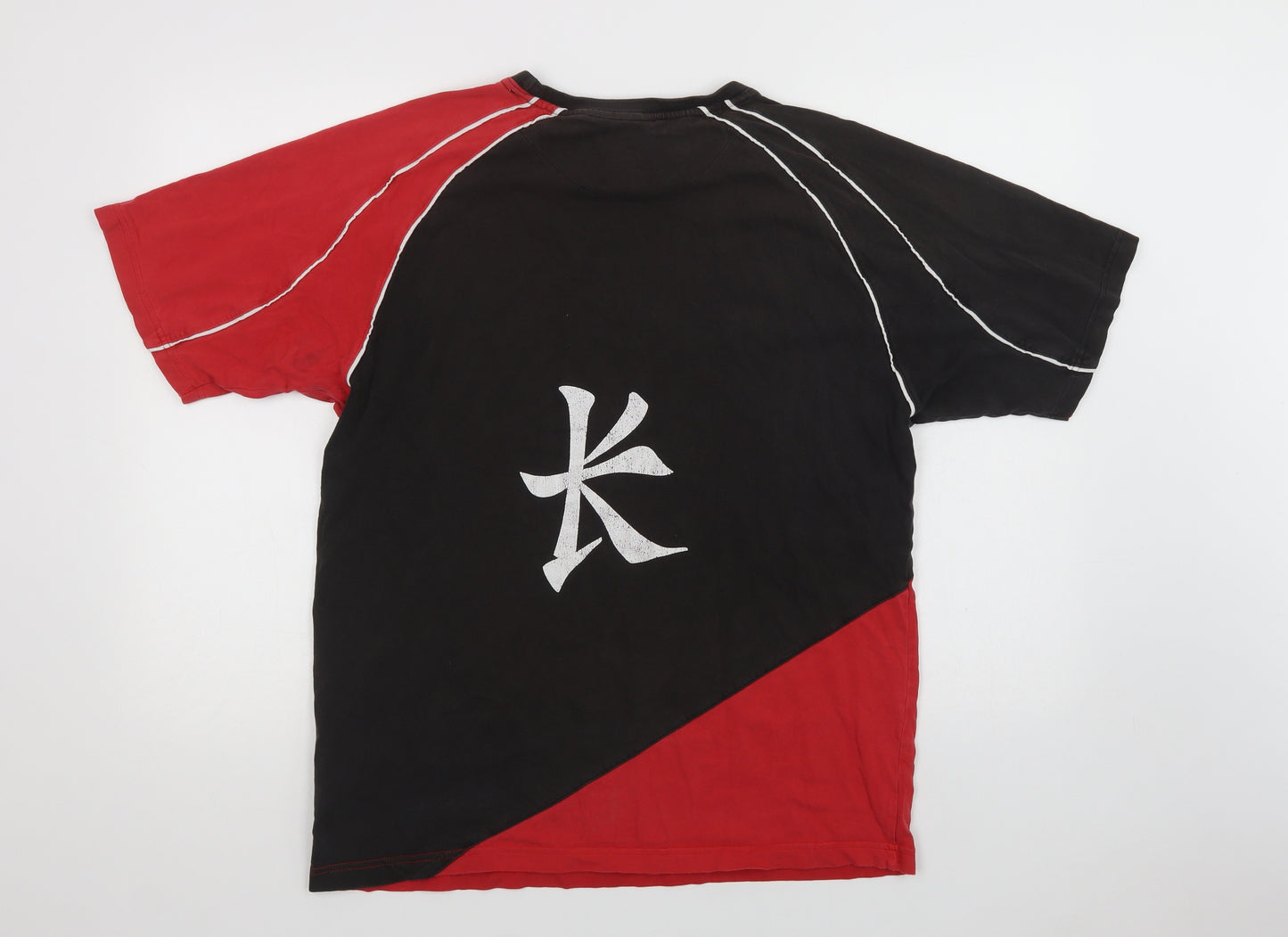 Kukri Mens Red Colourblock Cotton  T-Shirt Size XL Crew Neck  - Ulster Rugby