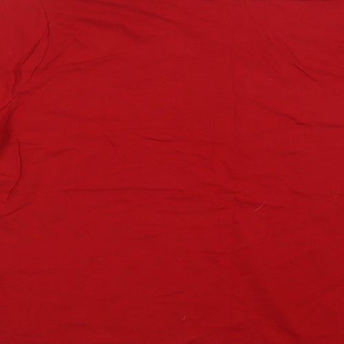 Avon Womens Red Solid Cotton Top Pyjama Top Size 16   - Merry Kissmas