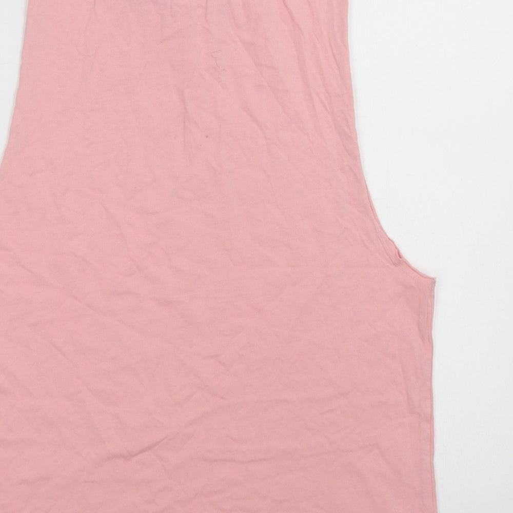 Pineapple Womens Pink  Viscose Basic Tank Size L Crew Neck