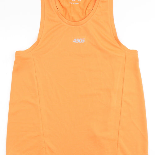 ASOS Womens Orange  Polyester Basic Tank Size 10 Round Neck