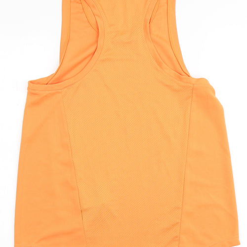 ASOS Womens Orange  Polyester Basic Tank Size 10 Round Neck