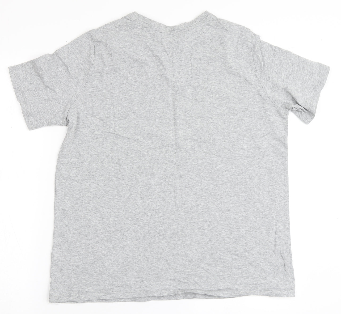 Marks and Spencer Womens Grey  100% Cotton Basic T-Shirt Size 14 Round Neck - Love Life