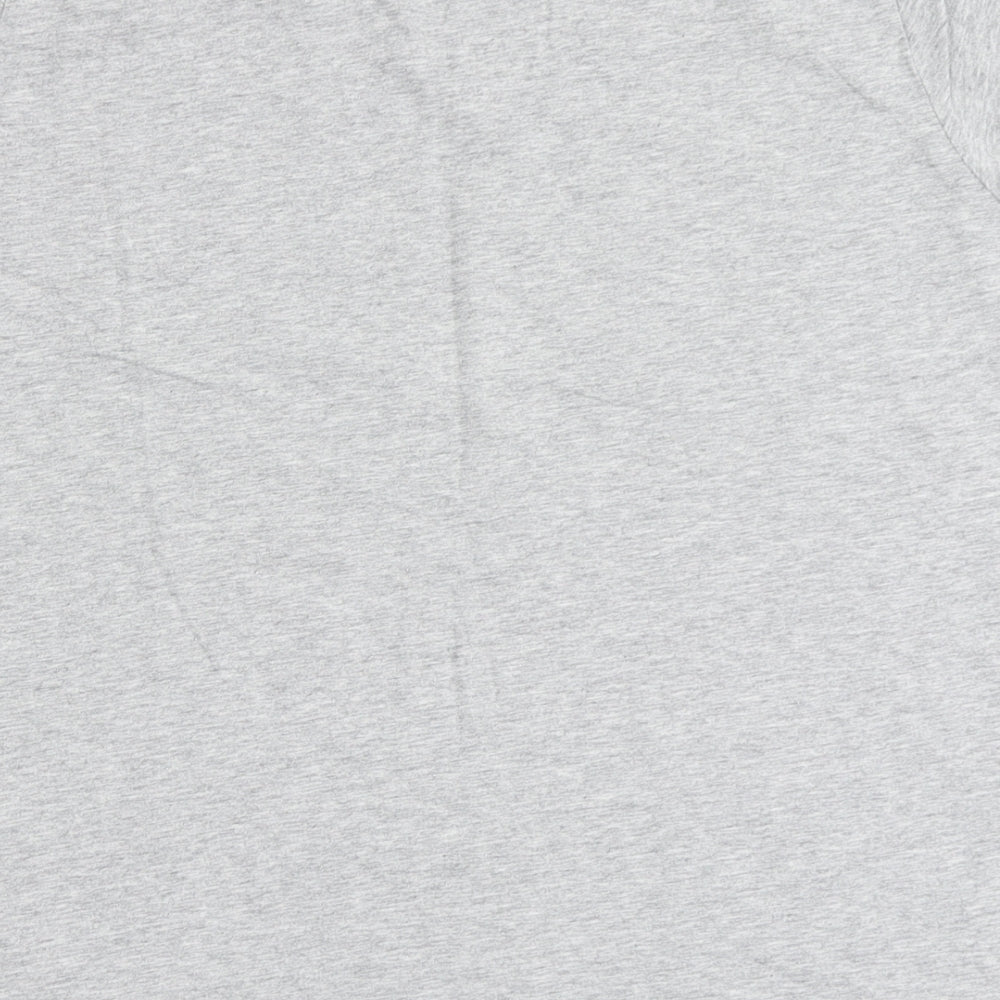 Marks and Spencer Womens Grey  100% Cotton Basic T-Shirt Size 14 Round Neck - Love Life