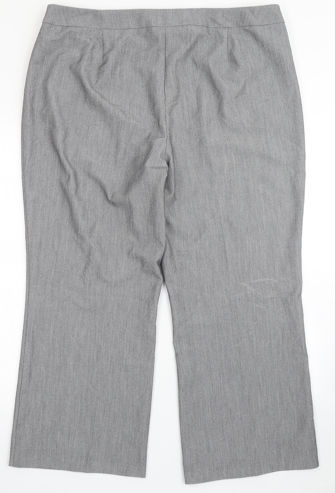 Marks and Spencer Womens Grey  Polyester Dress Pants Trousers Size 18 L26 in Regular Button