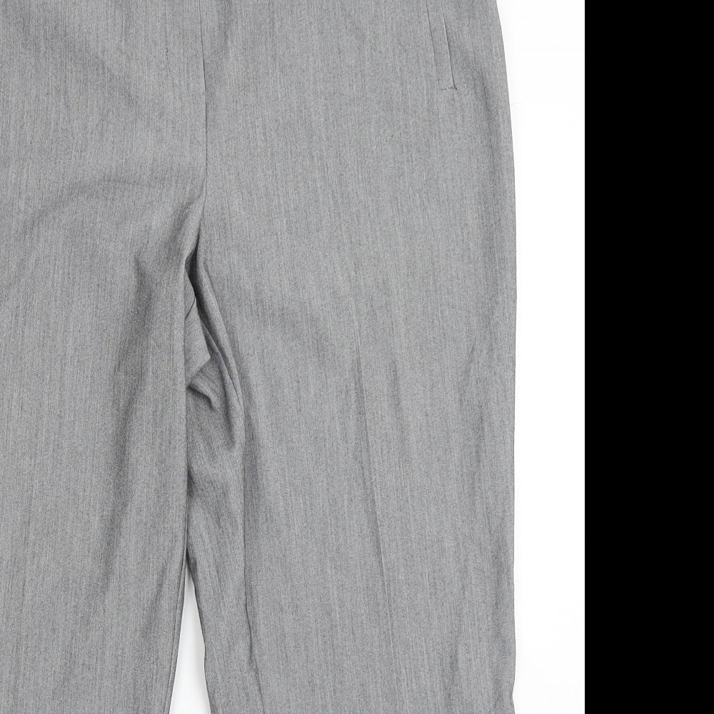 Marks and Spencer Womens Grey  Polyester Dress Pants Trousers Size 18 L26 in Regular Button