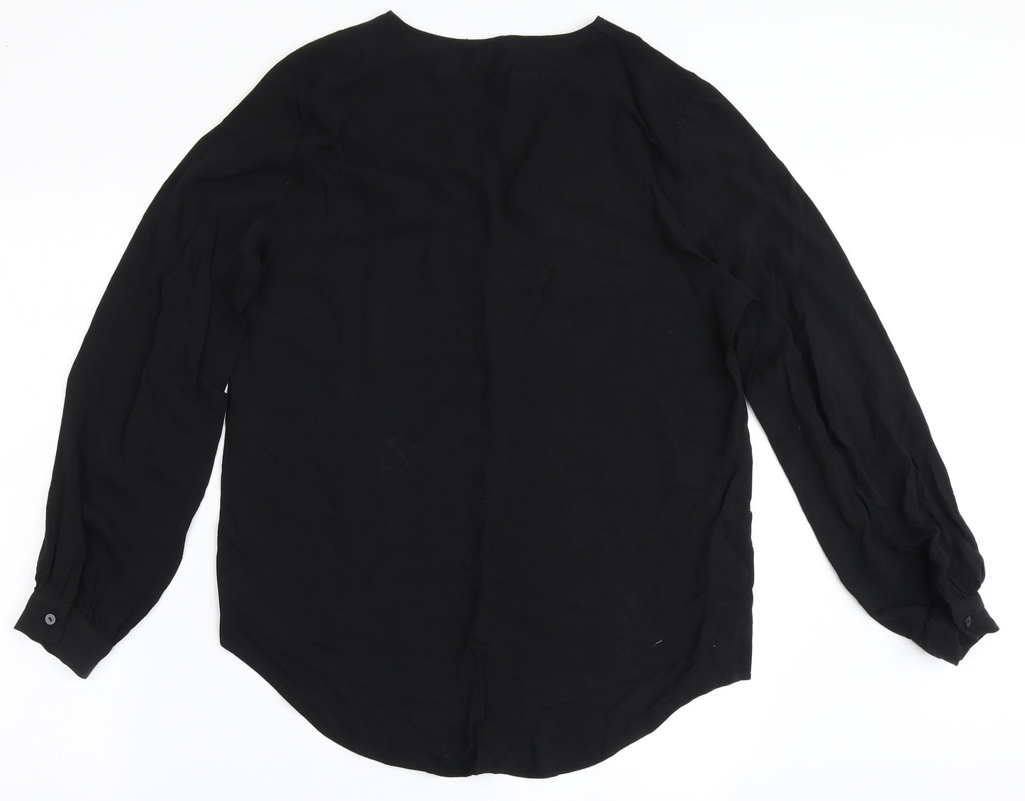 JDY Womens Black  Viscose Basic Blouse Size 8 V-Neck