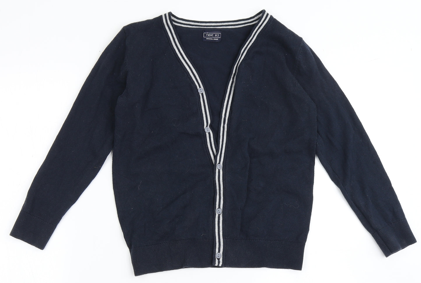 NEXT Boys Blue V-Neck  Cotton Cardigan Jumper Size 5 Years  Button