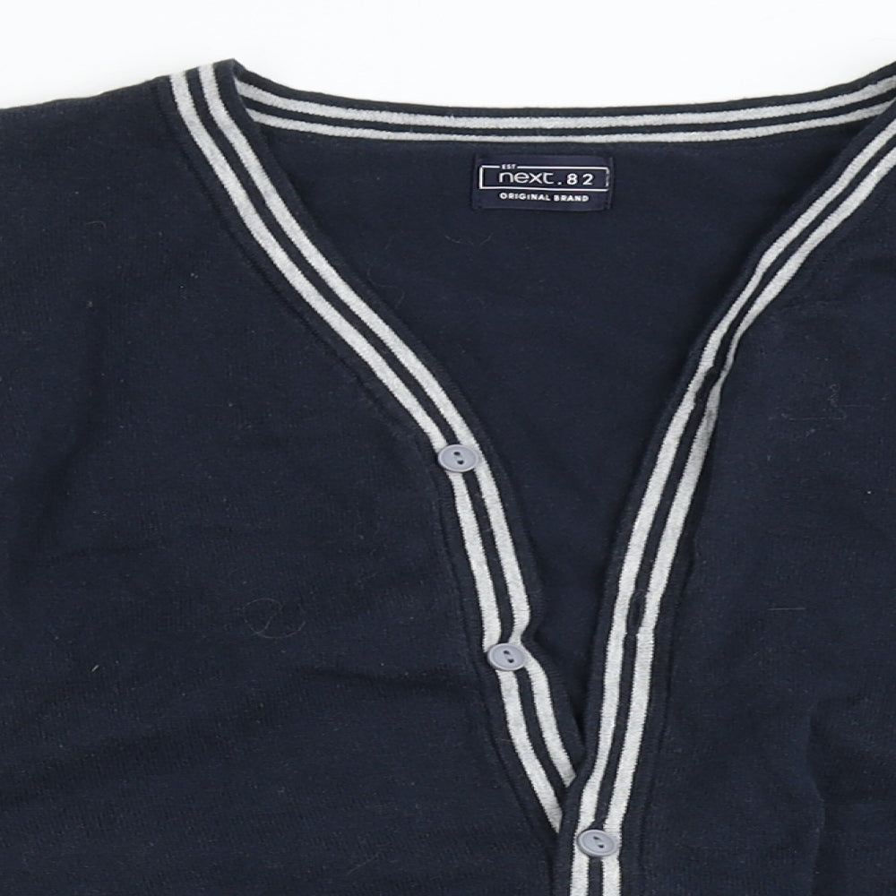 NEXT Boys Blue V-Neck  Cotton Cardigan Jumper Size 5 Years  Button