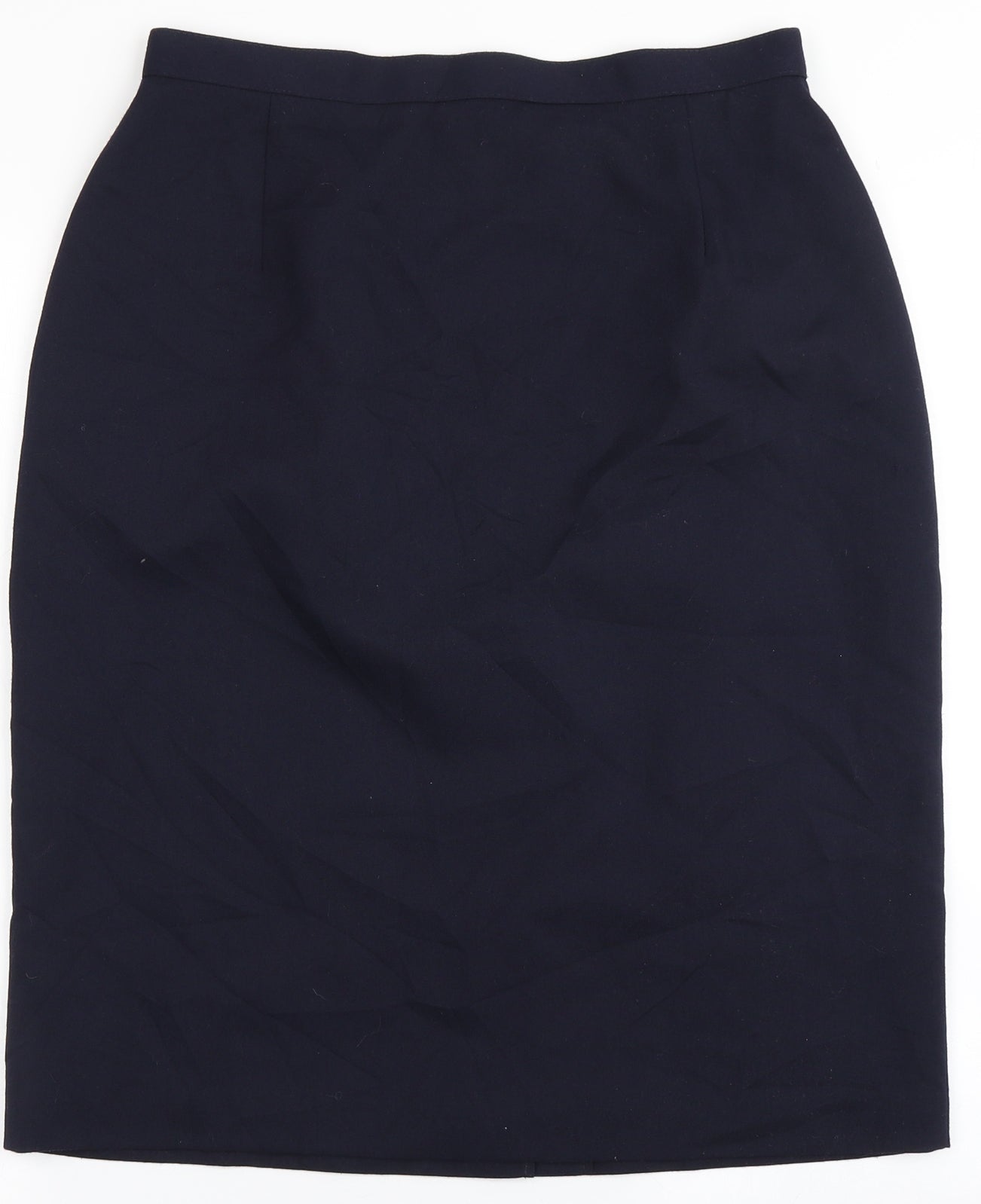 Marks and Spencer Womens Blue  Polyester Straight & Pencil Skirt Size 16   Zip