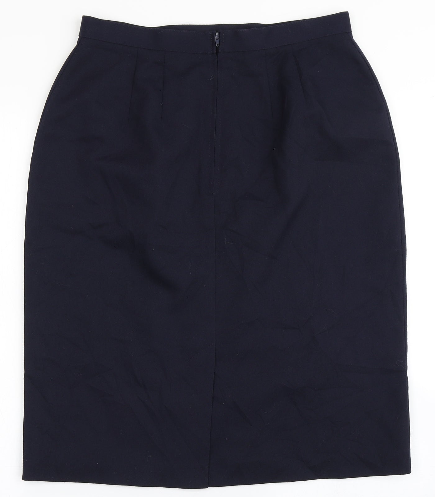 Marks and Spencer Womens Blue  Polyester Straight & Pencil Skirt Size 16   Zip