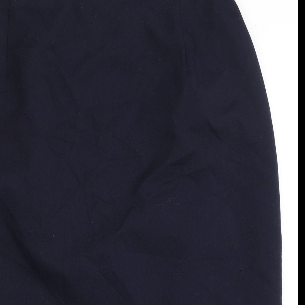 Marks and Spencer Womens Blue  Polyester Straight & Pencil Skirt Size 16   Zip