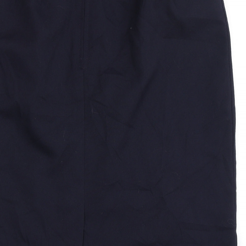 Marks and Spencer Womens Blue  Polyester Straight & Pencil Skirt Size 16   Zip
