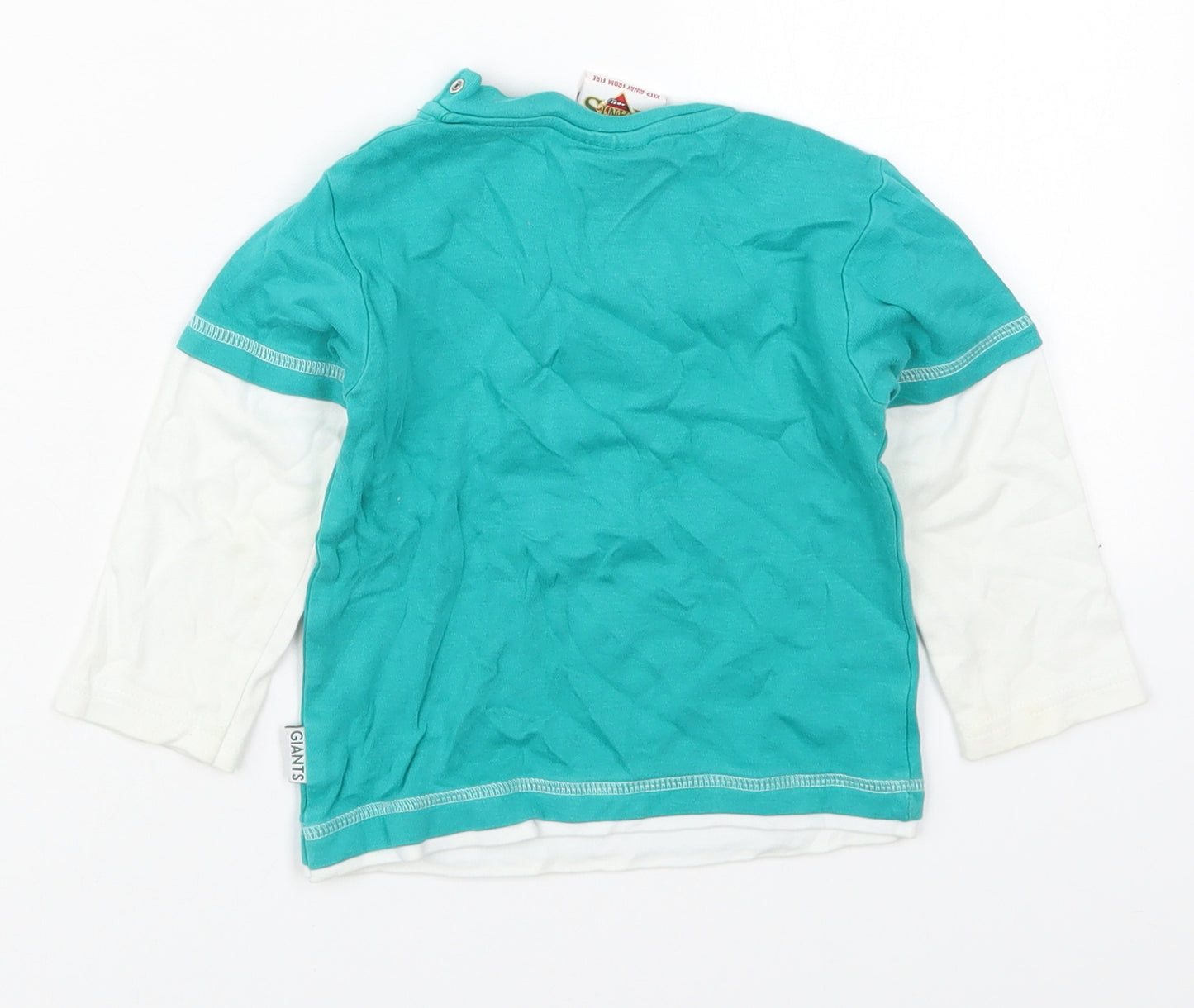 Belfast Giants Boys Green  Cotton Basic T-Shirt Size 18-24 Months Crew Neck Pullover - Belfast Giants Wee Giants Fan