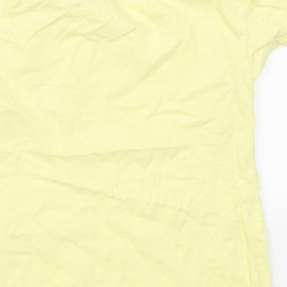 Dunnes Girls Yellow  Cotton Basic T-Shirt Size 2-3 Years Crew Neck Pullover
