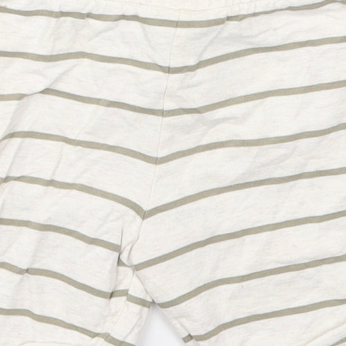 Fred & Flo Boys Beige Striped Cotton Cropped Trousers Size 18-24 Months  Drawstring - Shorts