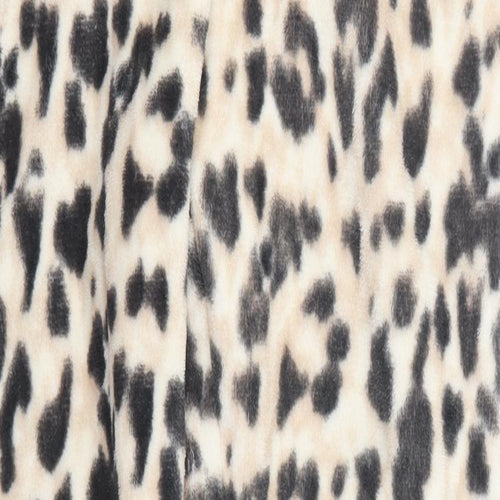Dunnes Womens Beige Animal Print Polyester Trousers  Size S L30 in Regular  - Pyjama Pants