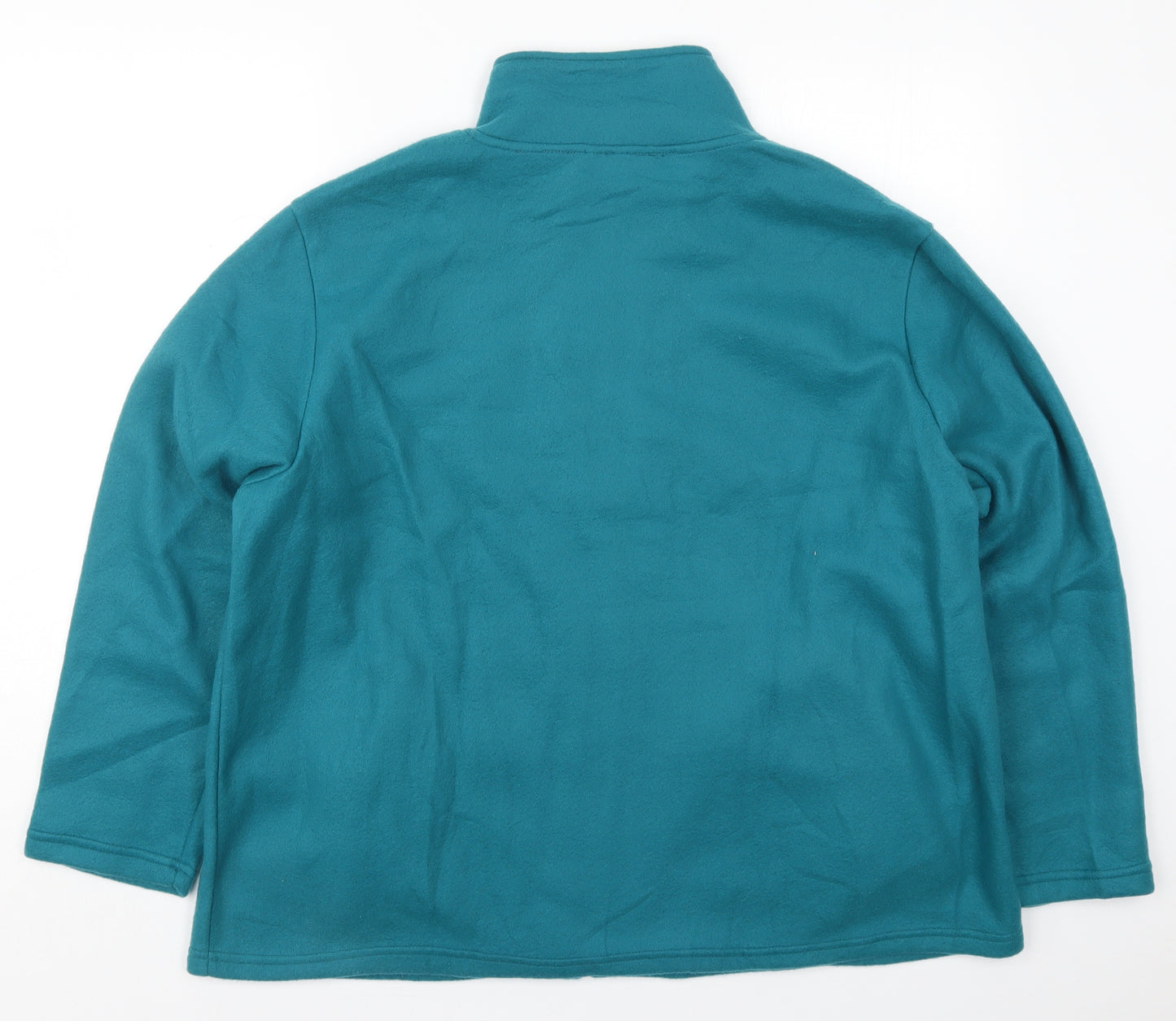 Anne De Lancay Womens Blue   Jacket  Size XL  Zip - Flower