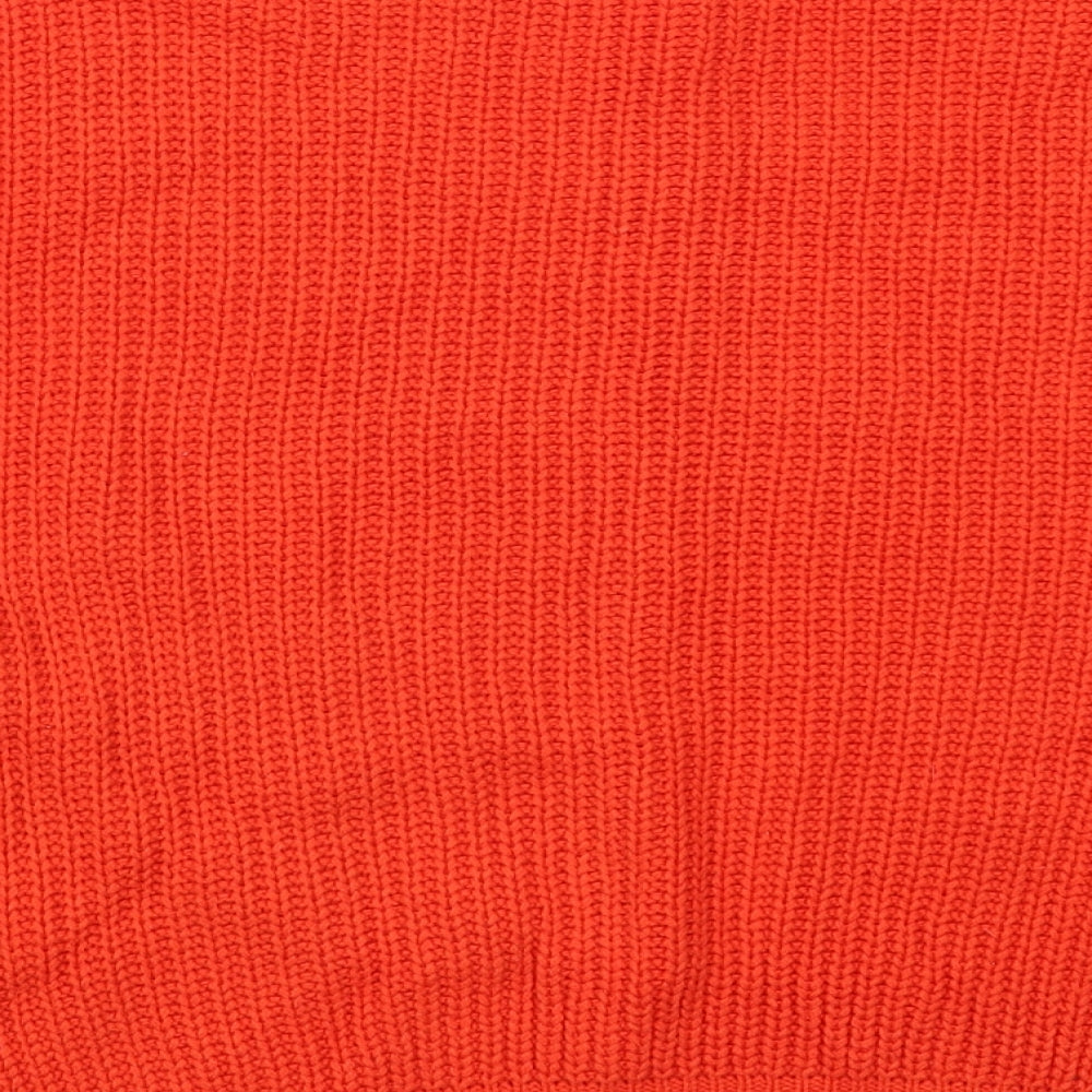 Atmosphere Womens Orange Round Neck  Cotton Pullover Jumper Size 12