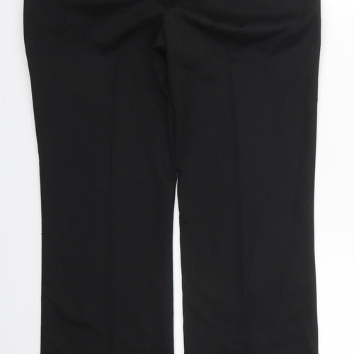 Monsoon Womens Black  Viscose Trousers  Size 10 L27 in Regular Hook & Eye