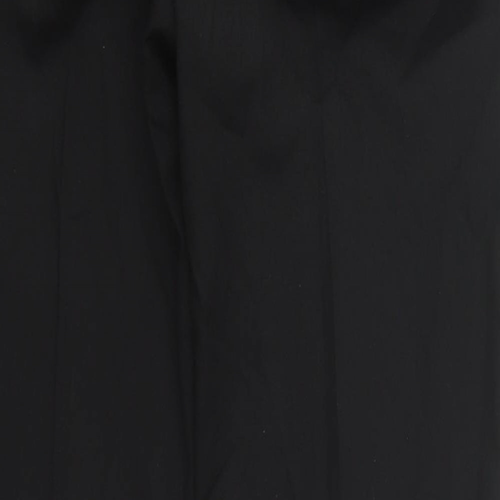Monsoon Womens Black  Viscose Trousers  Size 10 L27 in Regular Hook & Eye