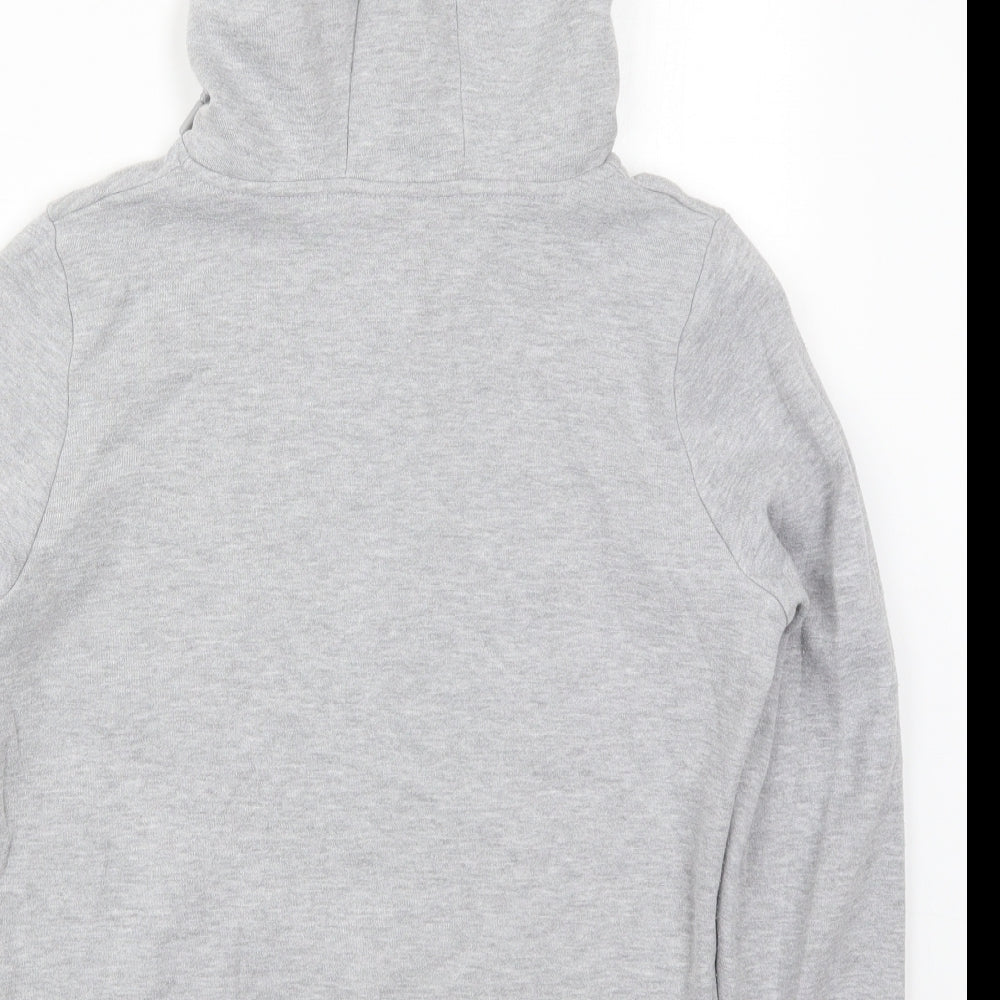 Primark Womens Grey  Cotton Full Zip Hoodie Size 10  Zip